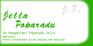 jella poparadu business card